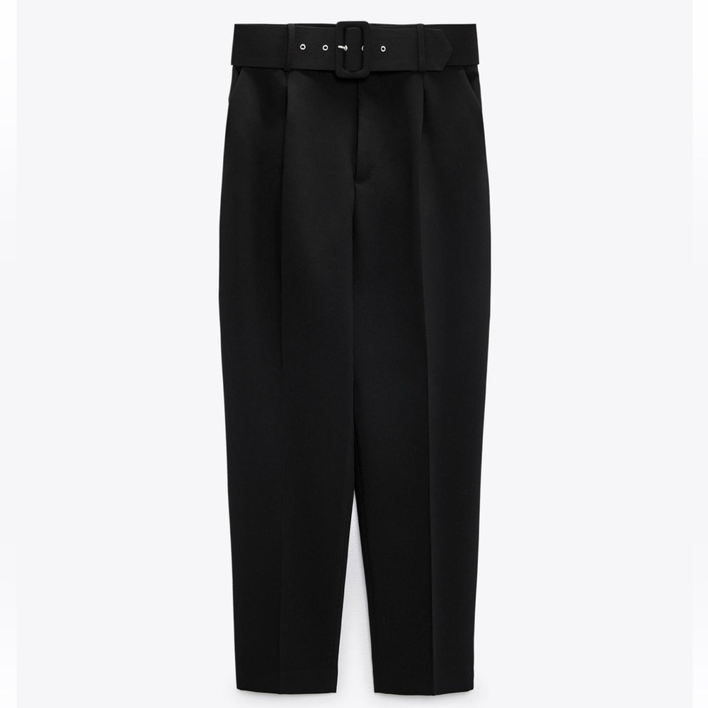 Zara Pants with Fabric Covered Belt